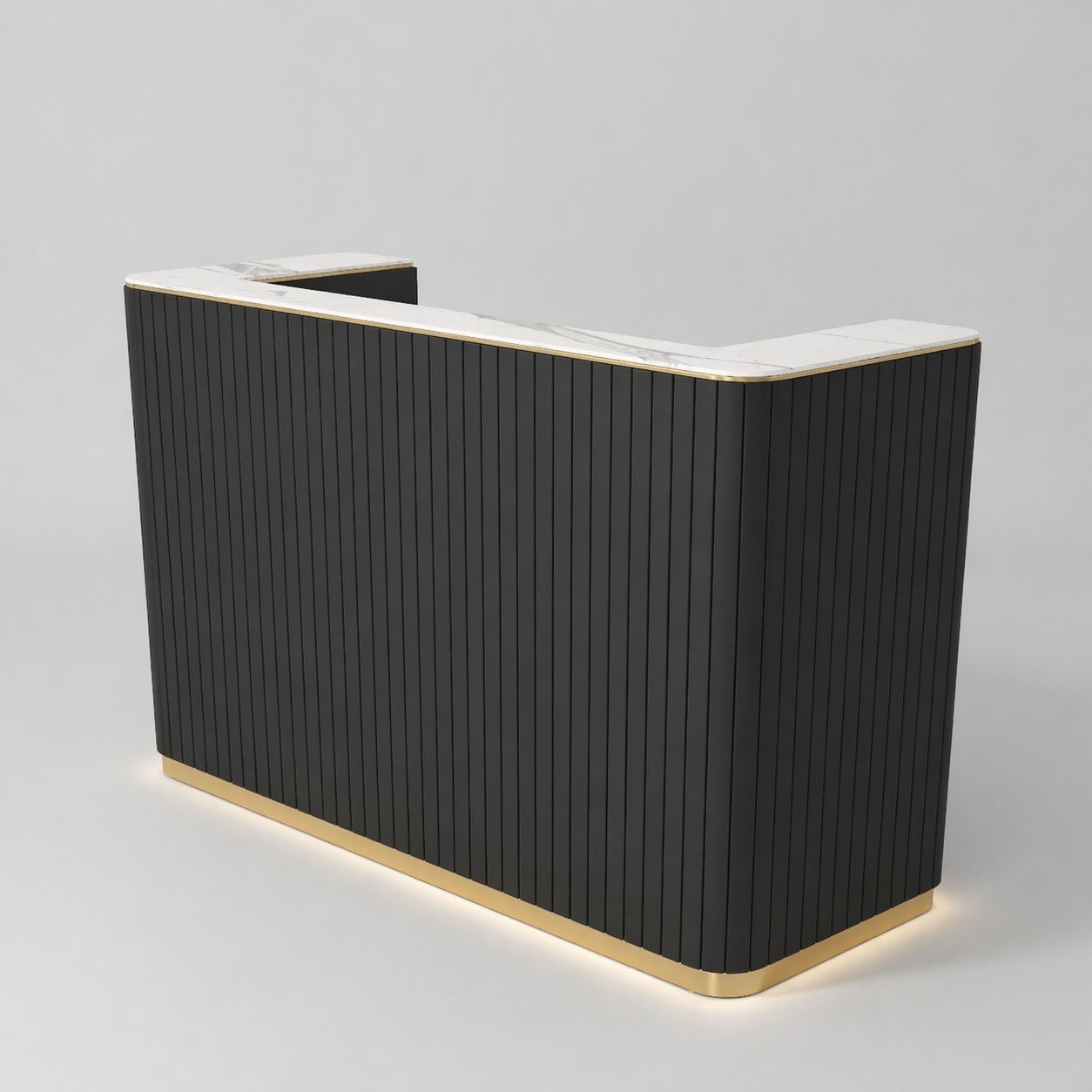 Black modern Reception Desk 