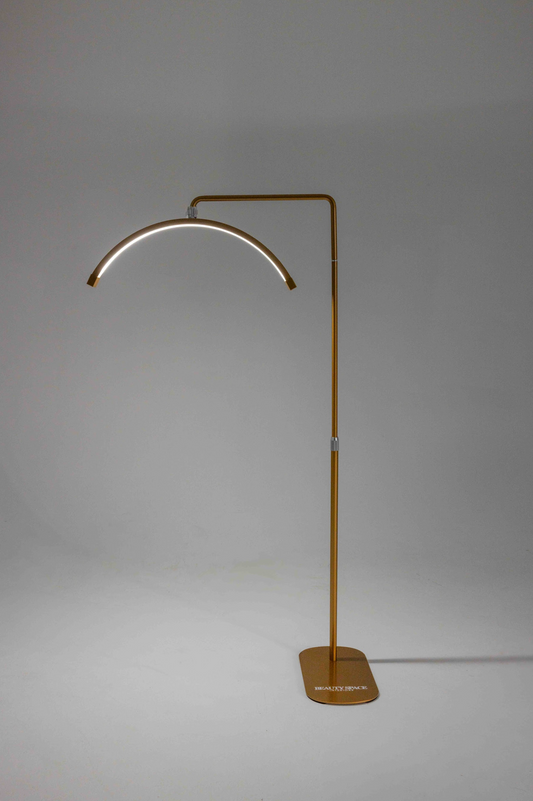 LED gold half moon lamp