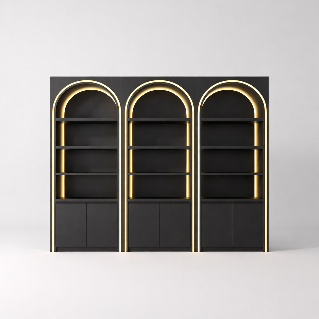 Aura Grand Triple Arch LED Display Cabinet